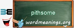 WordMeaning blackboard for pithsome